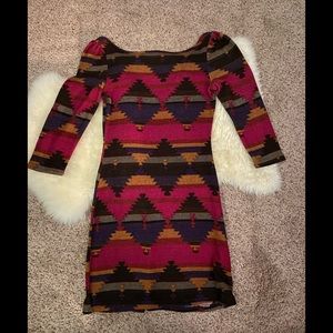 Aztec print dress